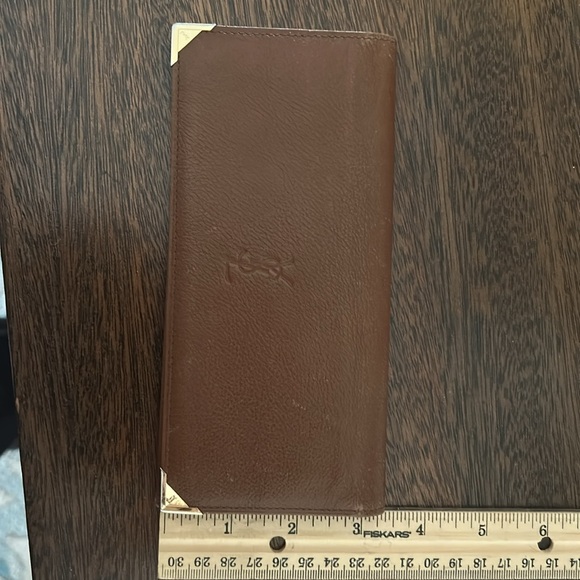 YSL Brown Leather Wallet - Picture 6 of 7